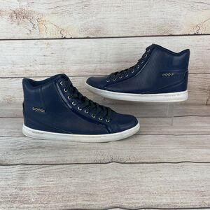 Coogi Mens Sz 12 High Top Sneakers Shoes Navy Blue CM1155